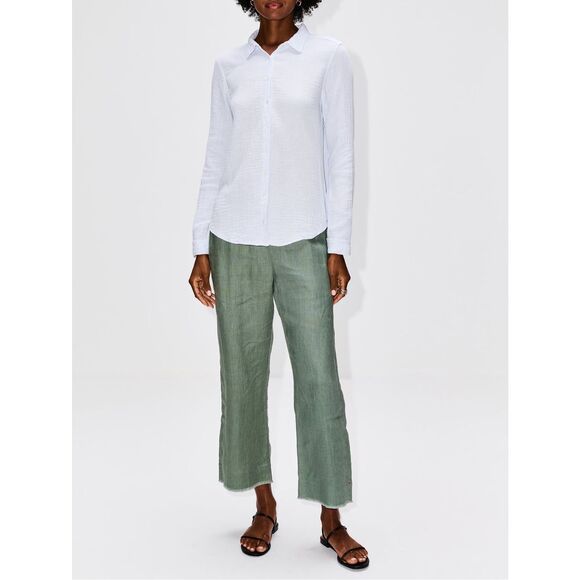 XIRENA Scout Gauze Button Down Shirt Size large White $198 - Picture 2 of 10